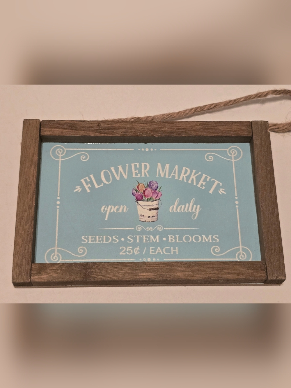 Spring Wood Mini Sign